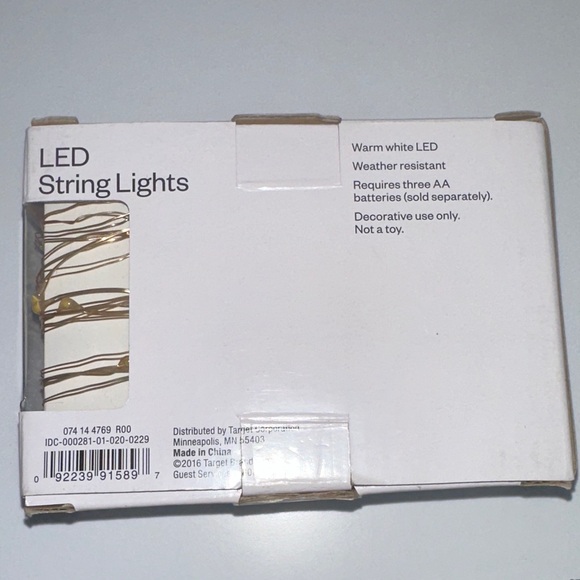 Room Essentials Brass LED String Lights - Picture 3 of 4